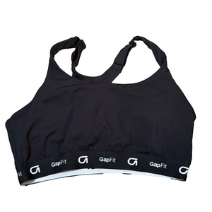 Gap Fit Racerback Sports Bra Black Adjustable Straps Athletic Wear Women Size L